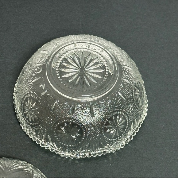 Glass Candy Dishes Bowls Set Of 3 - Picture 8 of 13